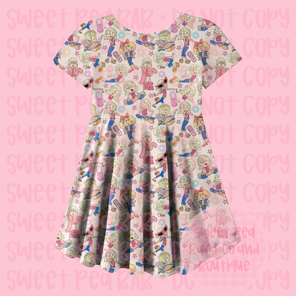 Short Sleeve Twirl Dress