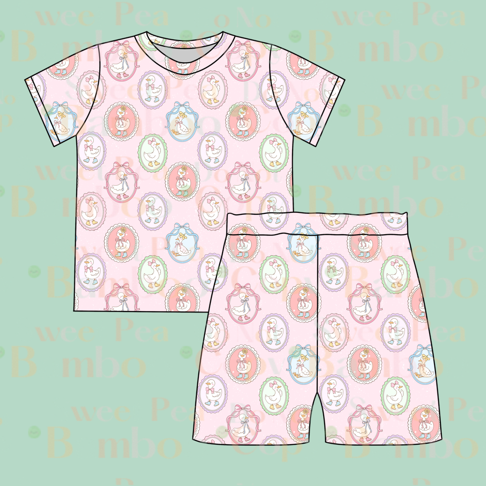 Girly Goose SS Pajamas PREORDER TAT Late April Early May