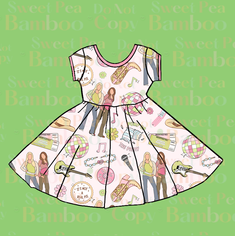 Best of Both Worlds Bamboo SS Twirl Dress PREORDER TAT May/June