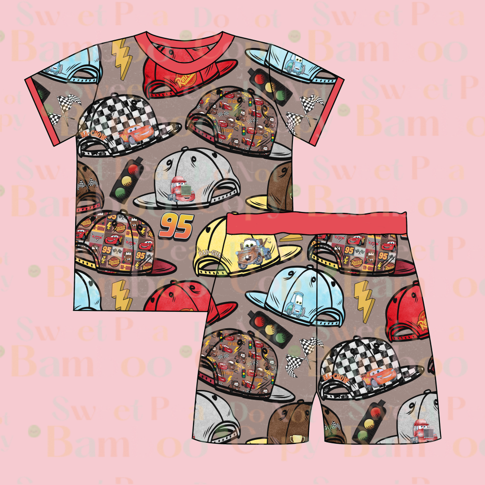 Vroom Vroom Bamboo SS Two Piece PJS PREORDER TAT May/June