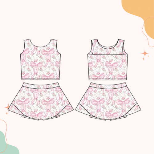 Athletic Set Pink Bows